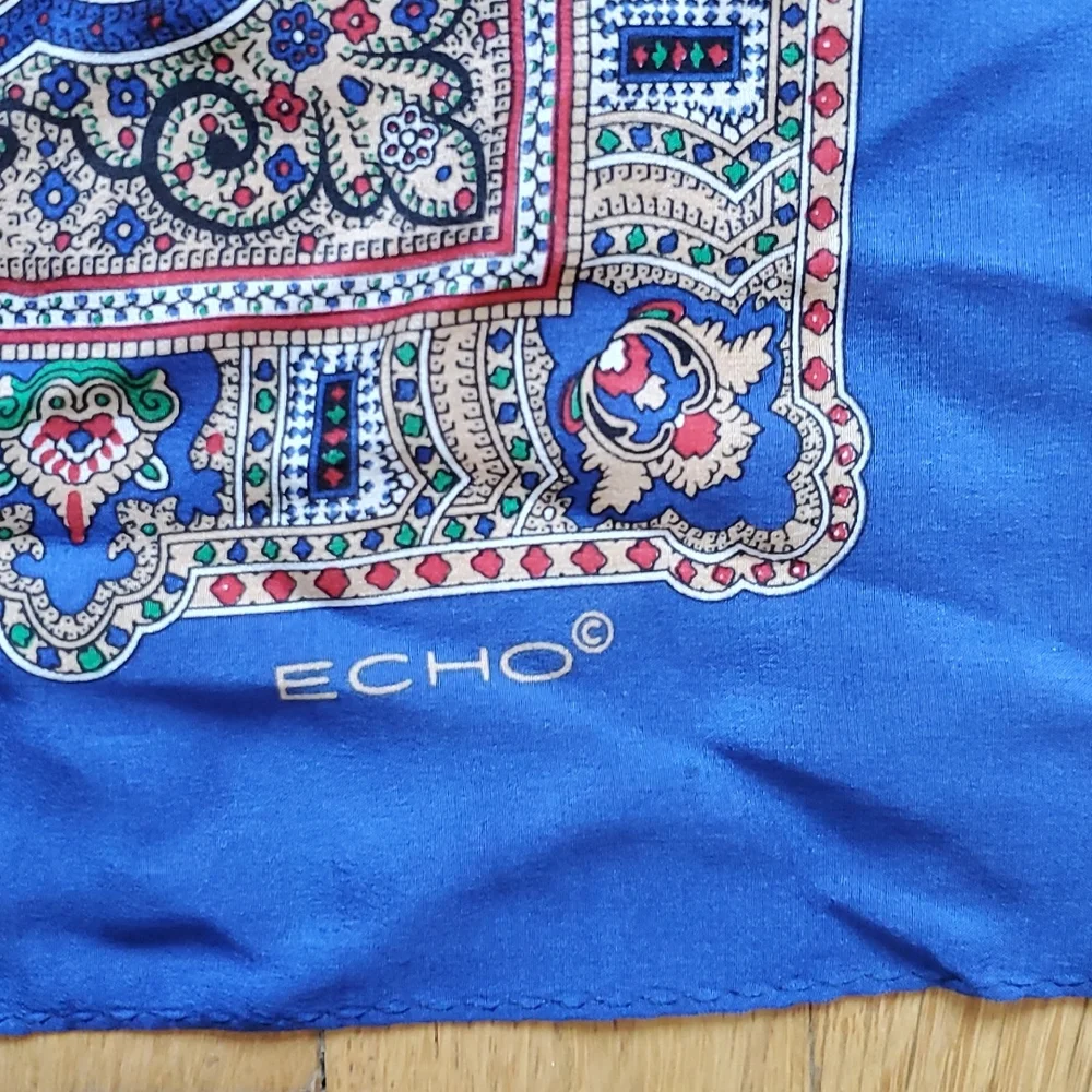 Vintage square silk paisley scarf